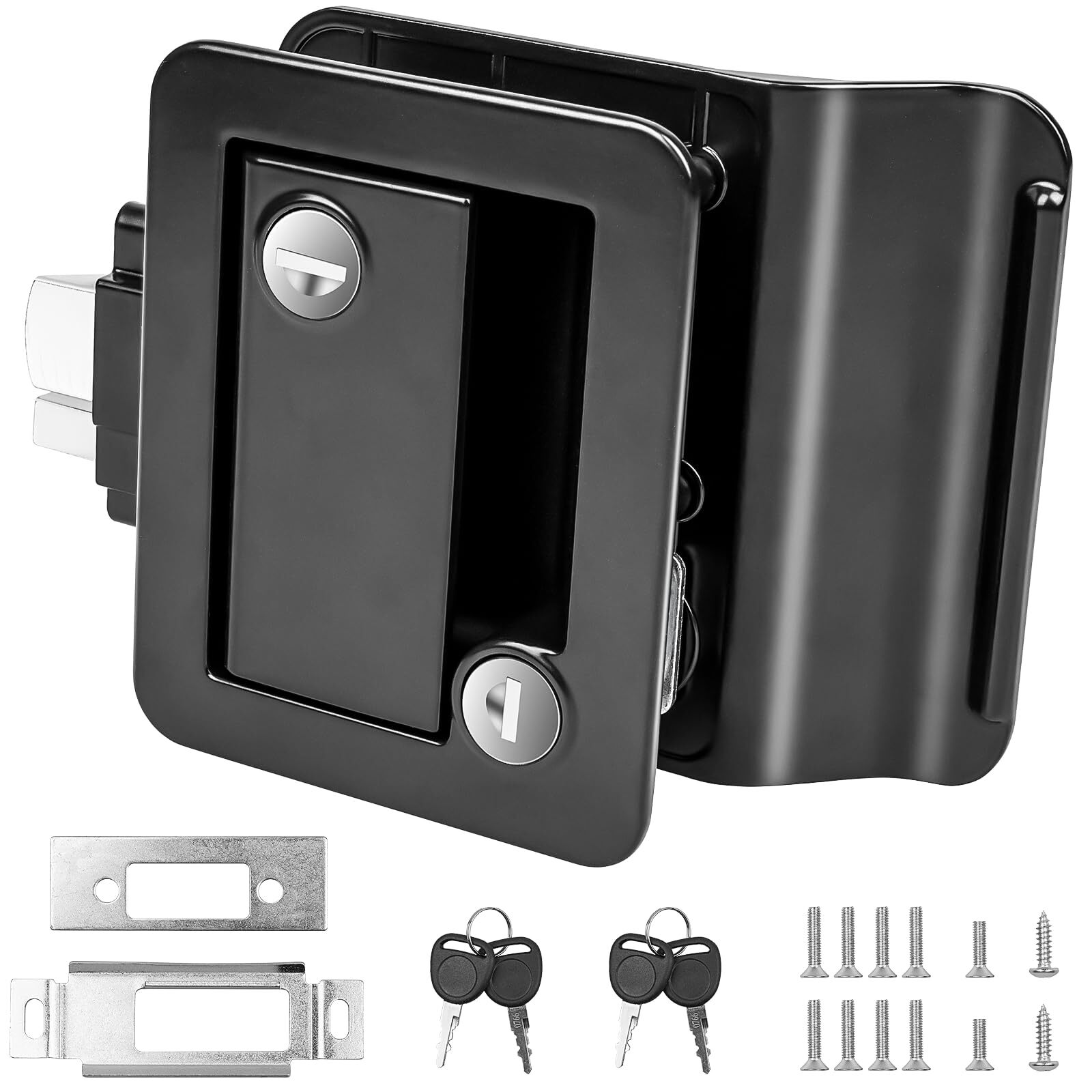Versatile RV Enclosed Trailer Door Handle Latch - Square Shape for Classic Style