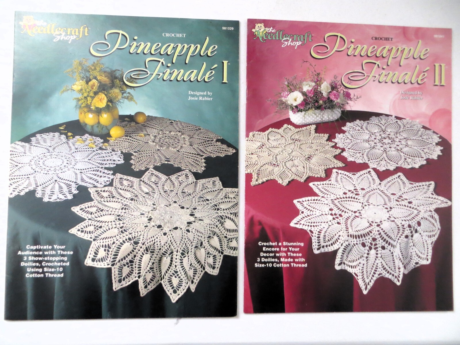 2 The Needlecraft Shop Crochet Pineapple Finale Leaflets #1,2 Josie Rabier