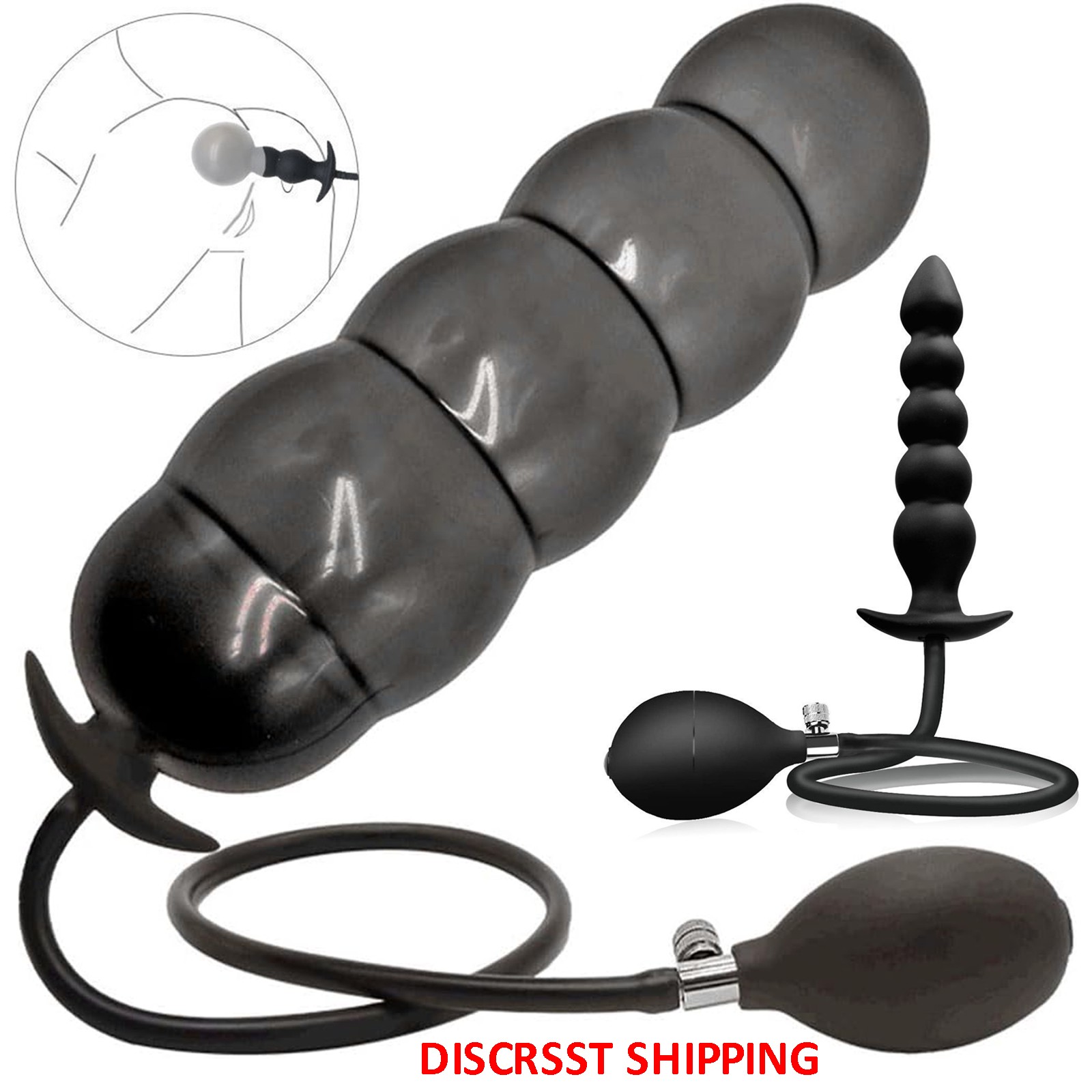 Extra-Large Male Inflatable Anal Butt Plug Dildo Huge Prostate Massager SexToys