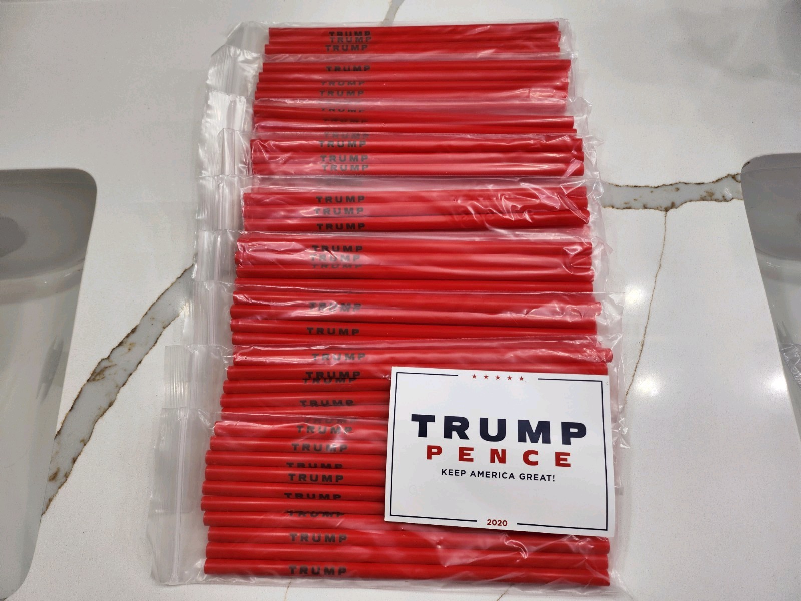 **ON SALE** Trump MAGA Reusable Straws OFFICIAL NEVER USED, Sealed 80 Total
