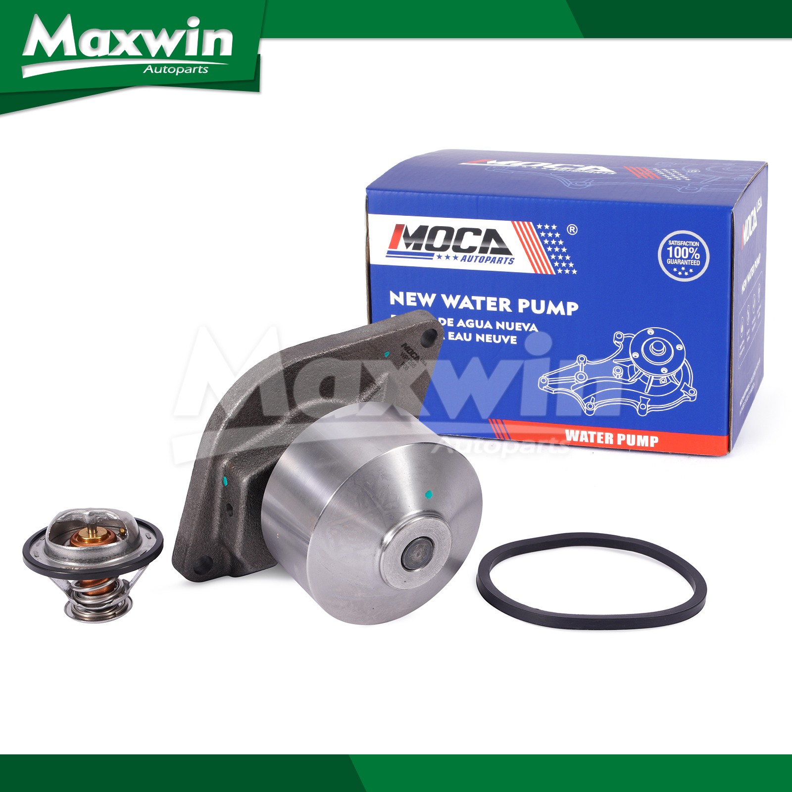 Water Pump w/ Thermostat Fit 07-12 Dodge Ram 2500 3500 4500 5500 6.7L OHV Turbo