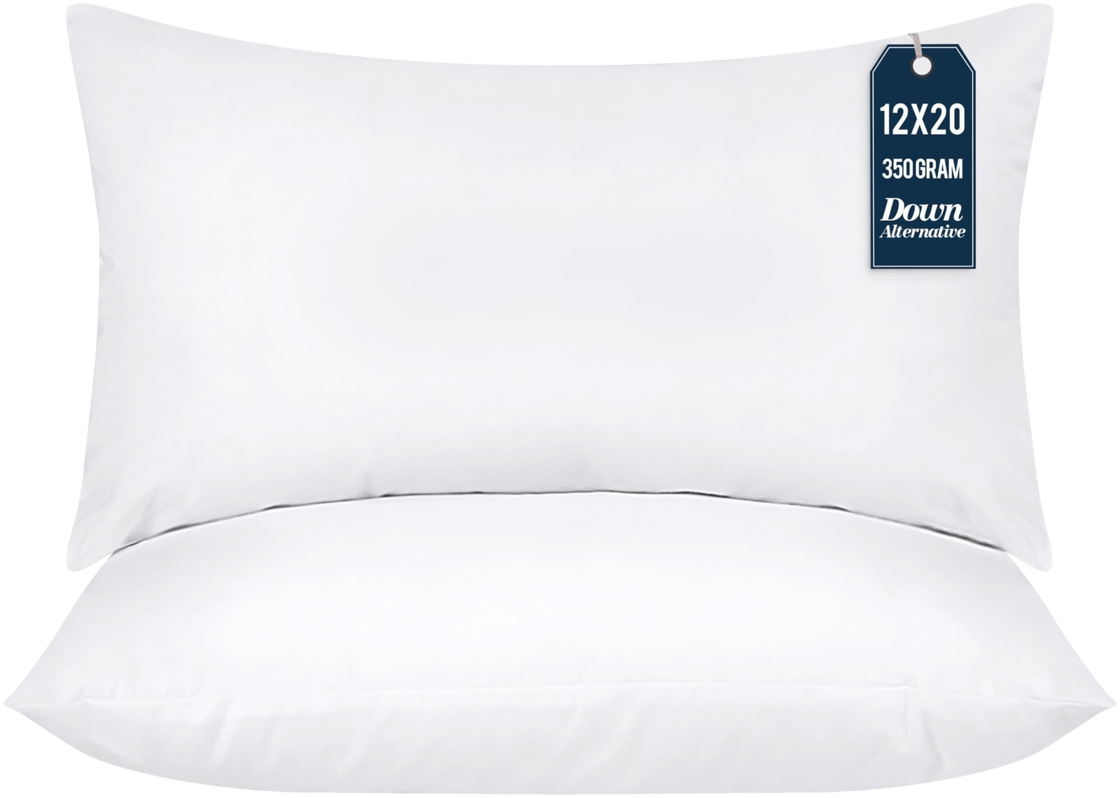 Utopia Bedding Throw Pillows (Pack of 2, White), 12 x 20 Inches Indoor Decora...