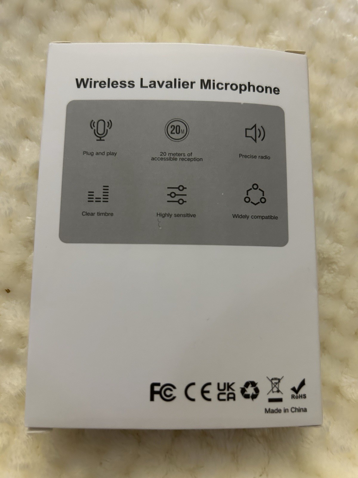 Two Lavalier Wireless Microphones Audio Video Recording Mini Mic iPad/Android