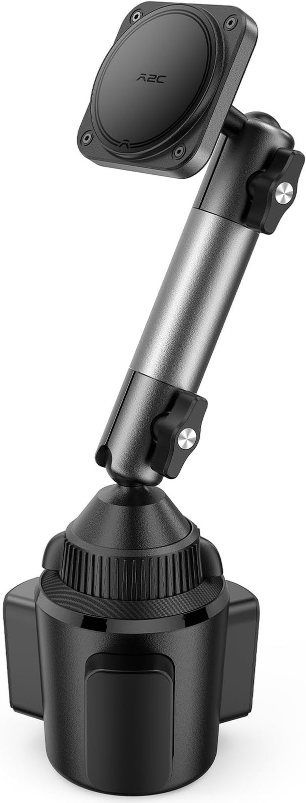 Apps2Car Heavy Duty Magnetic Cup Phone Holder Mount | Aluminum Arm | Dual Ring N