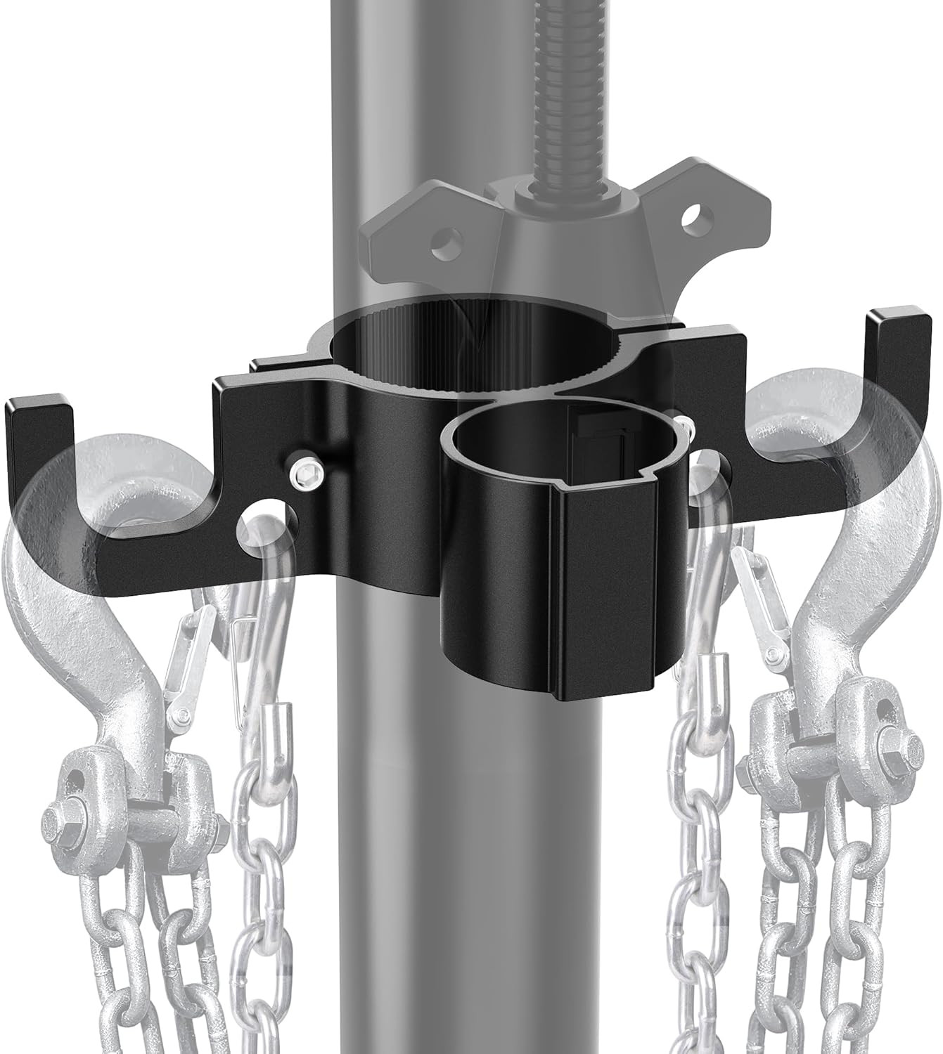 Upgraded Aluminum RV Trailer Towing Chain Organizer & 7-Way Plug Holder