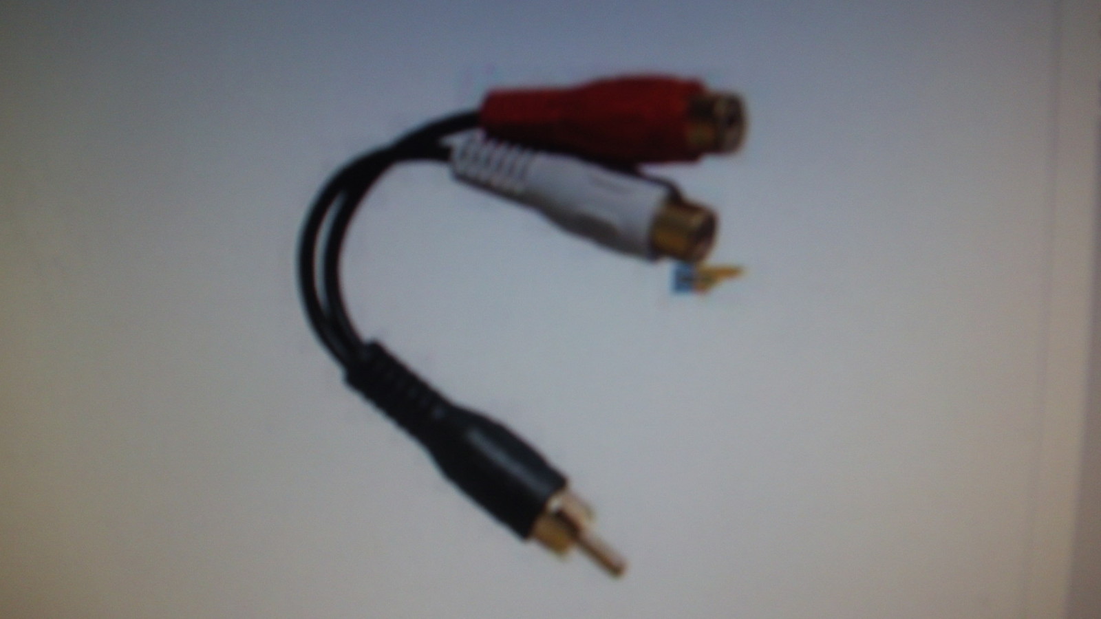 4" RCA SPLITTER  MALE 2 DUAL RCA FEMALE 24 KARAT GOLD PLATTED FAST FREE SHIPPING