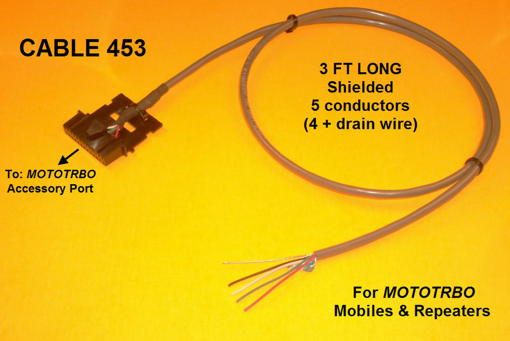 Cable 453 Motorola MOTOTRBO XPR4300 XPR4350 XPR4500 XPR4550 XPR8300 Repeater