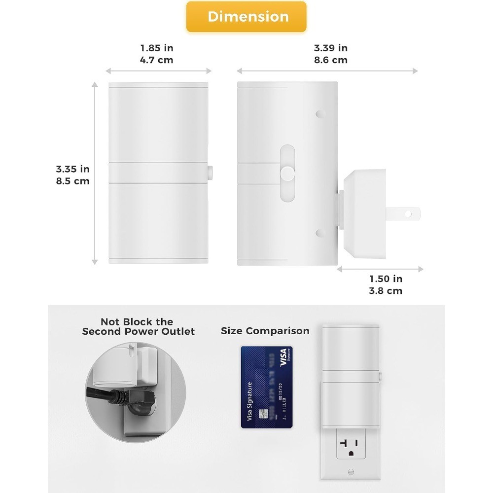 Night Light Plug in, Night Lights Plug into Wall, Light Sensor, 0-100LM Soft