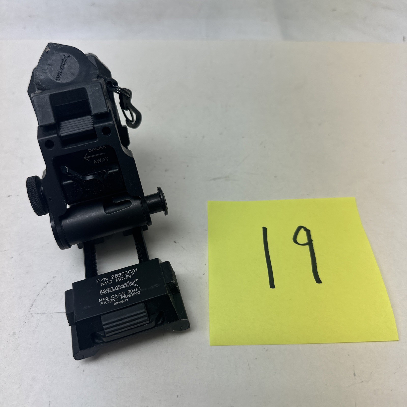 USED Wilcox L3 G01 Black Breakaway NVG Mount & Lanyard NSW SEALs JSOC SOCOM #19