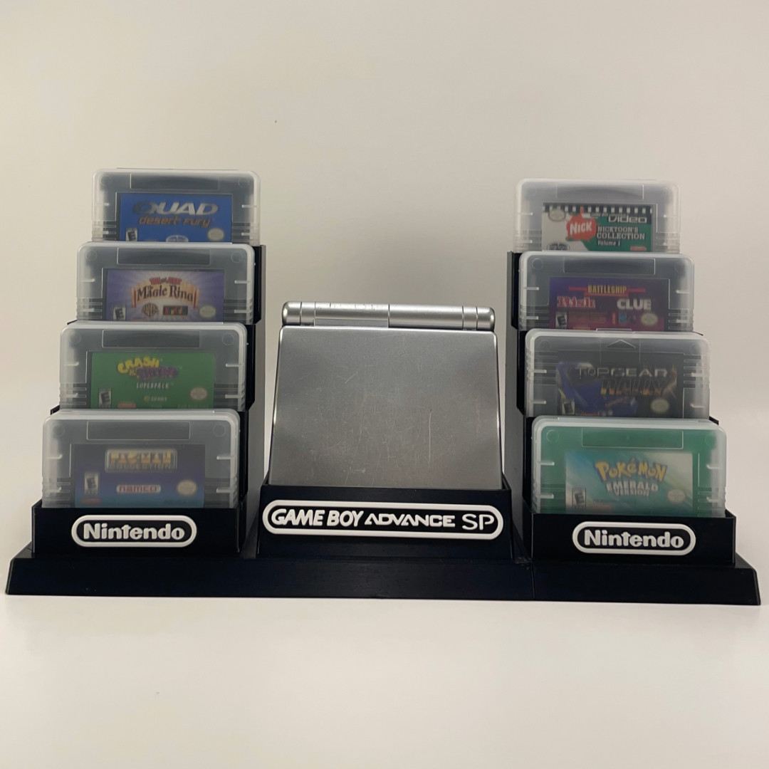 Gameboy Advance SP & 16 Games in Protective Cases - DISPLAY ONLY (Customize)