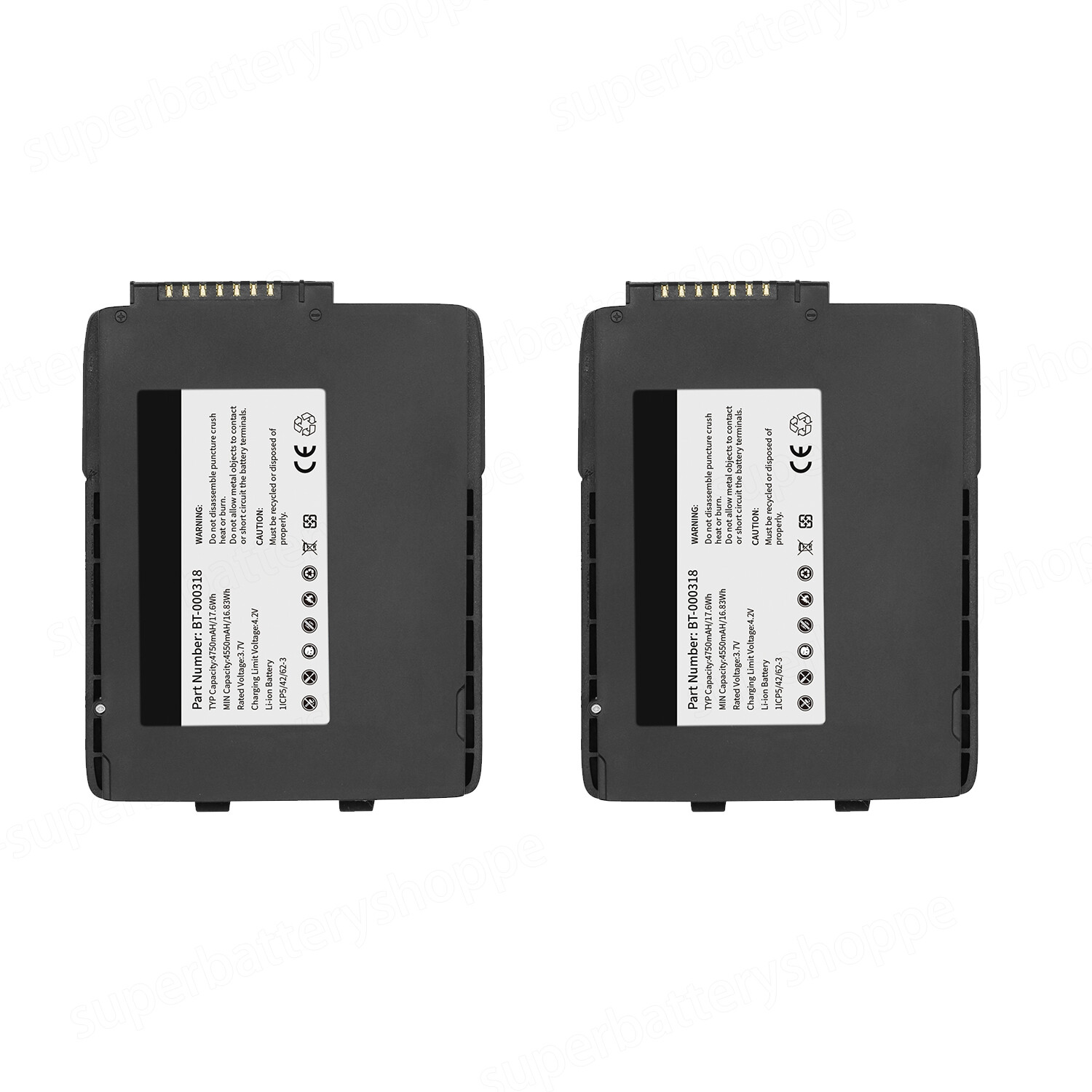 2 x Battery 4750mAh For Zebra TC70 TC75 TC77 BT-000318-01 BTRY-TC7X-46MAH-01