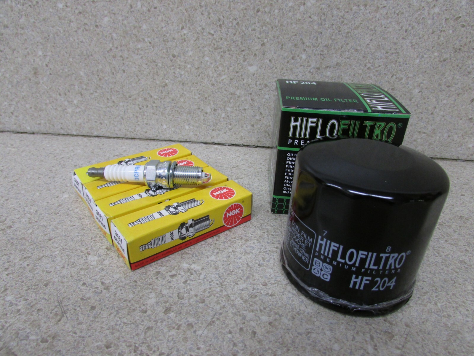 HONDA VT1300CX FURY VTX1300R VTX1300S TUNE UP KIT OIL FILTER SPARK PLUGS DCPR6E