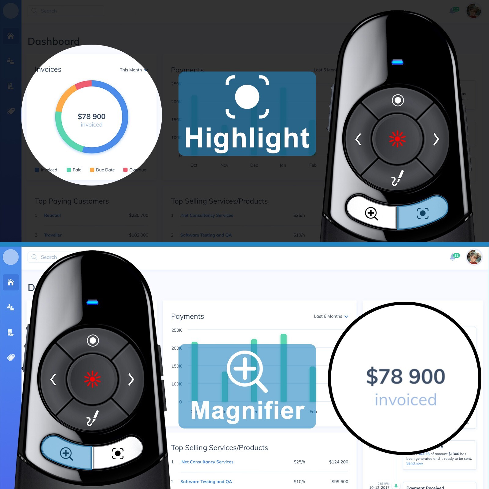 Pointer Presentation Clicker for Powerpoint Presentations Presenter Remote