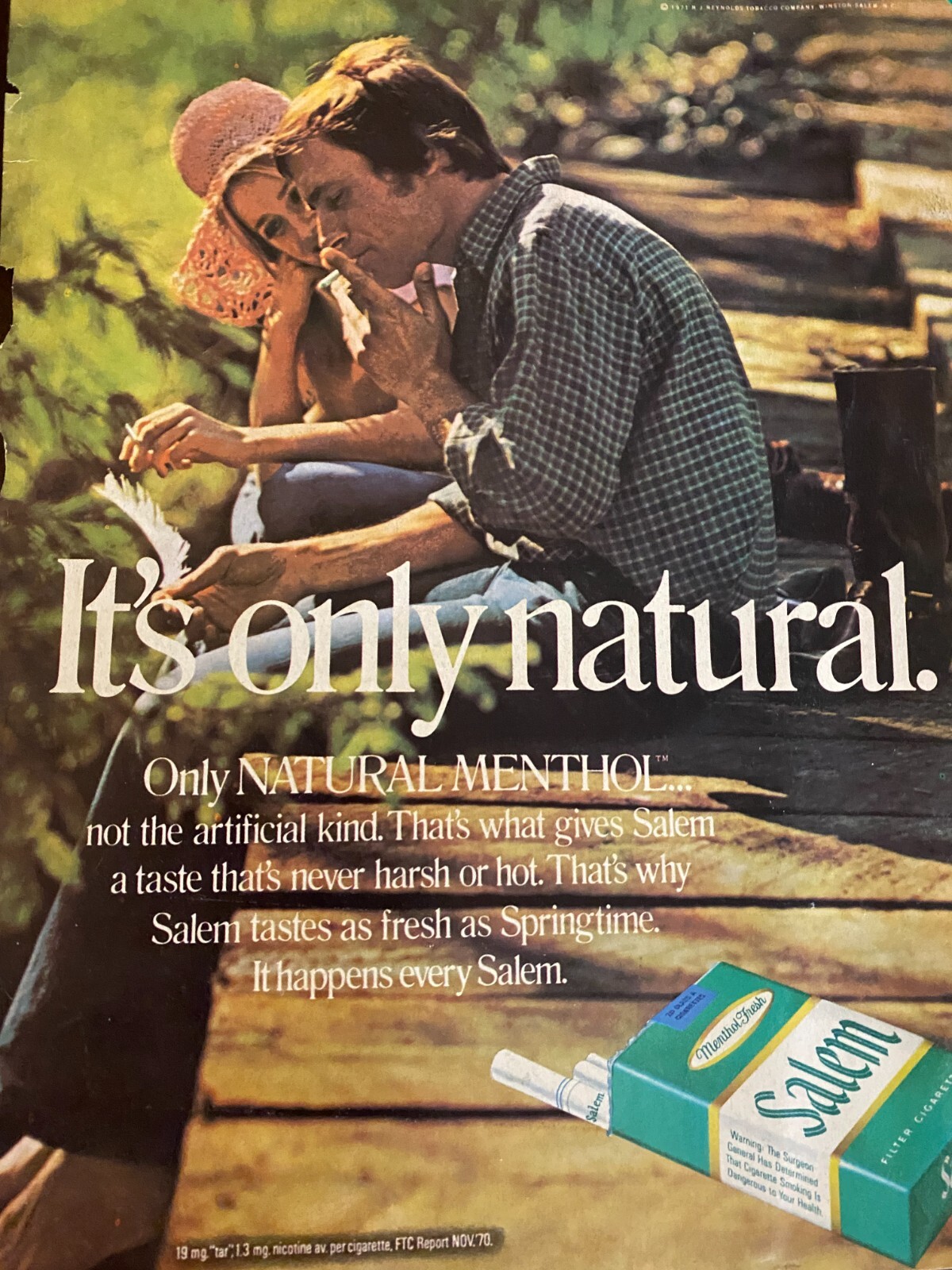 Salem Cigarettes, Full Page Vintage Print Ad