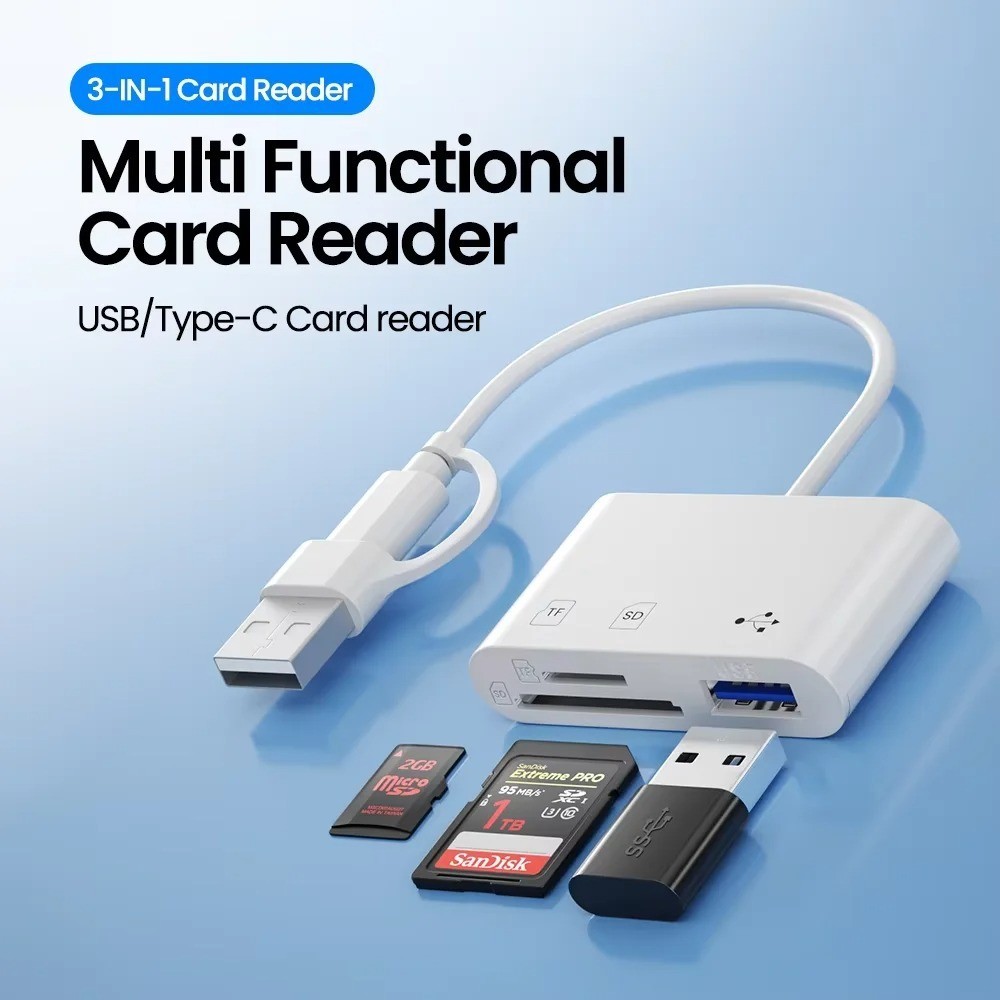 USB C SD Card Reader for iPhone Android Macbook Micro SD to Type C OTG Adapter