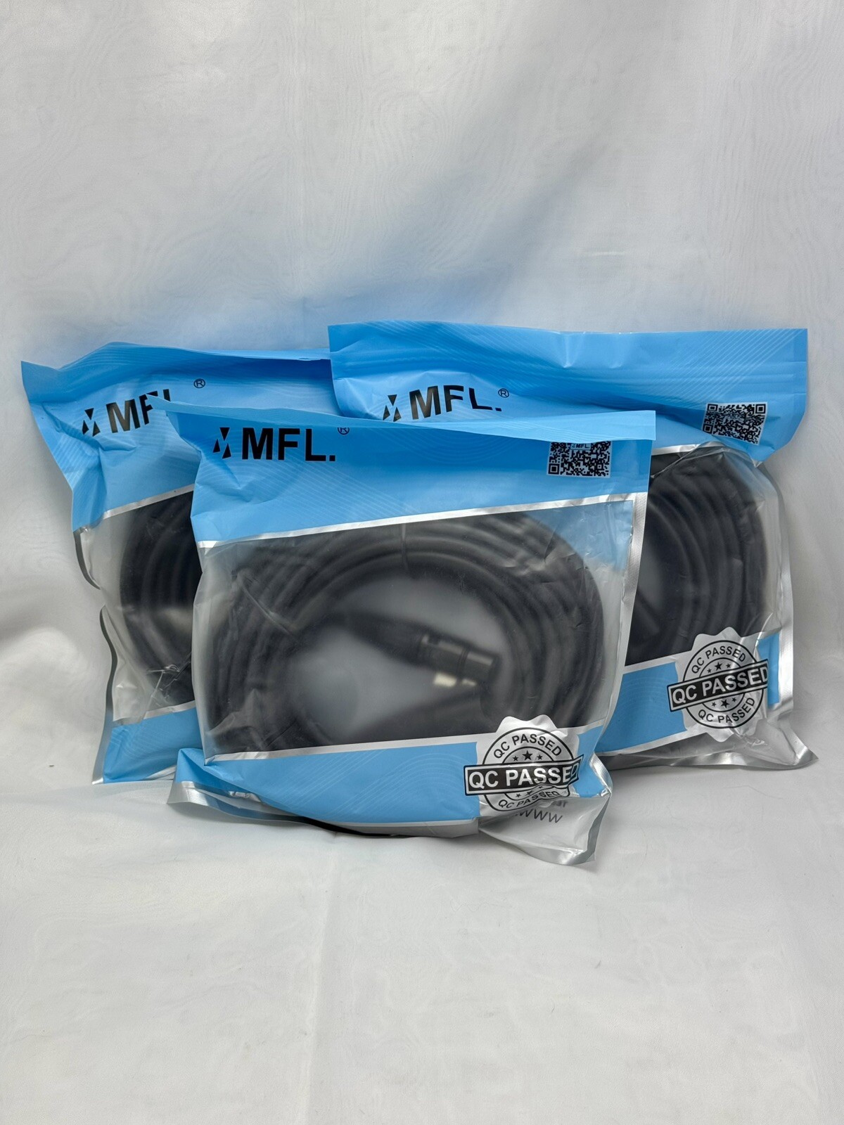 -3 Pack- of 25 ft DMX XLR Cables 3-Pin Male-to-Female 25'