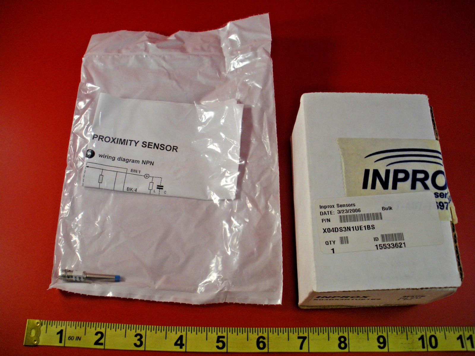 Inprox X04DS3N1UE1BS Proximity Sensor Switch Inductive 5-40vdc 3-Pin Nib New