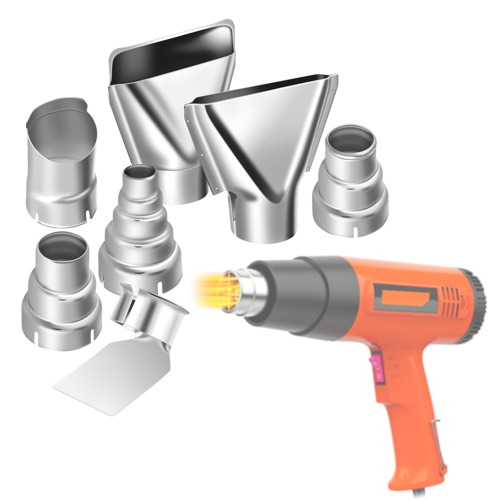 Replacement Heat Nozzles Kit Stainless Steel Accessory For Soldering Station