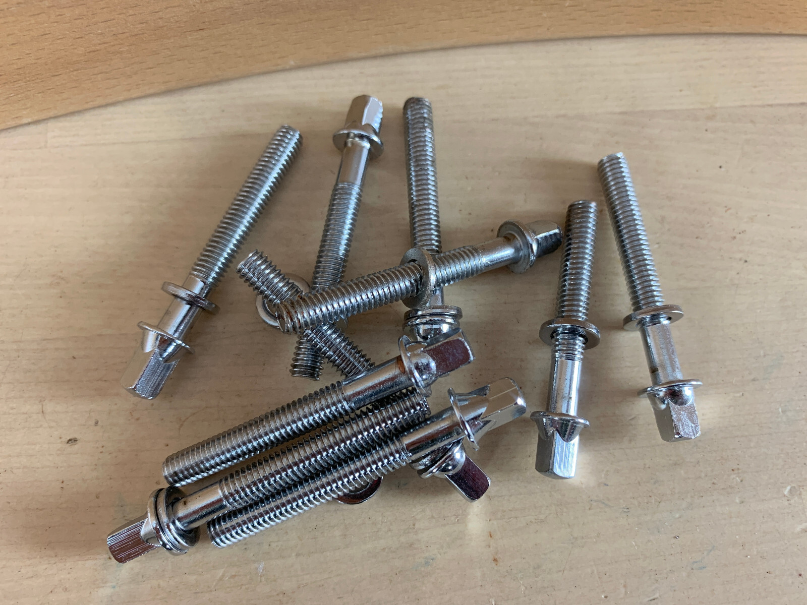 DDRUM Snare Rack Floor Tom TENSION ROD Parts 6mm M6 Thread 1 and 5/8" Lot of 10x