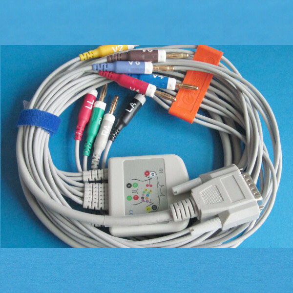 15Pin EKG Cable 10Leads 3M For Nihon Kohden 9010 9020 9030 9110 9132 92C Biocare