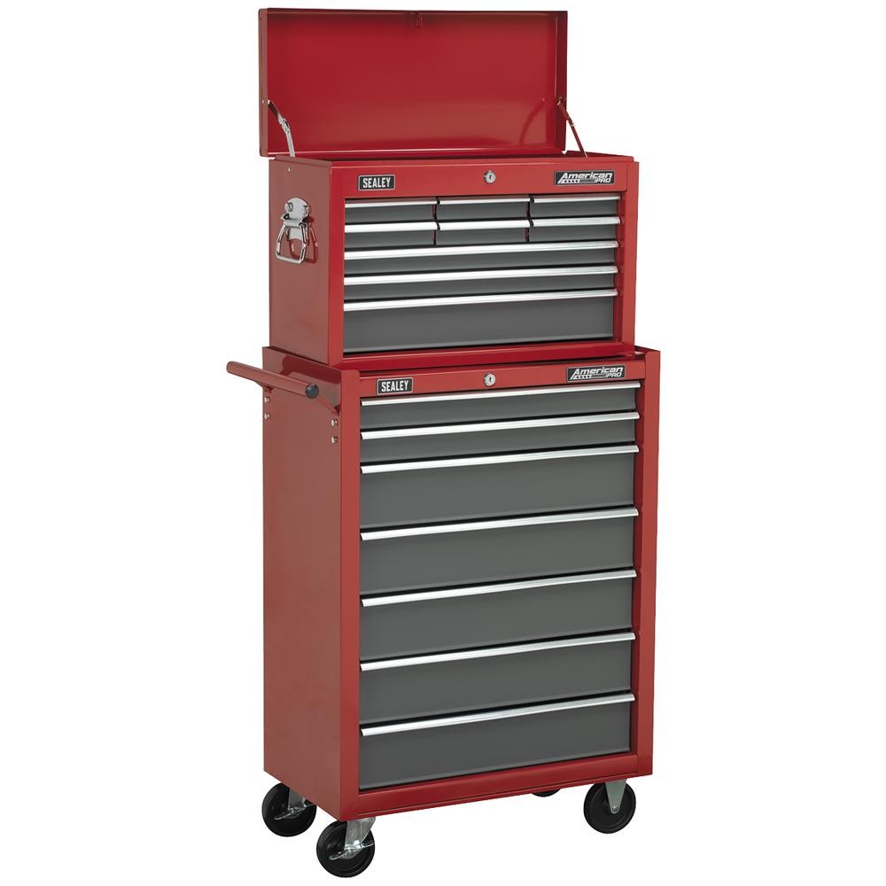 Sealey American Pro 9 Drawer Tool Chest Red / Grey