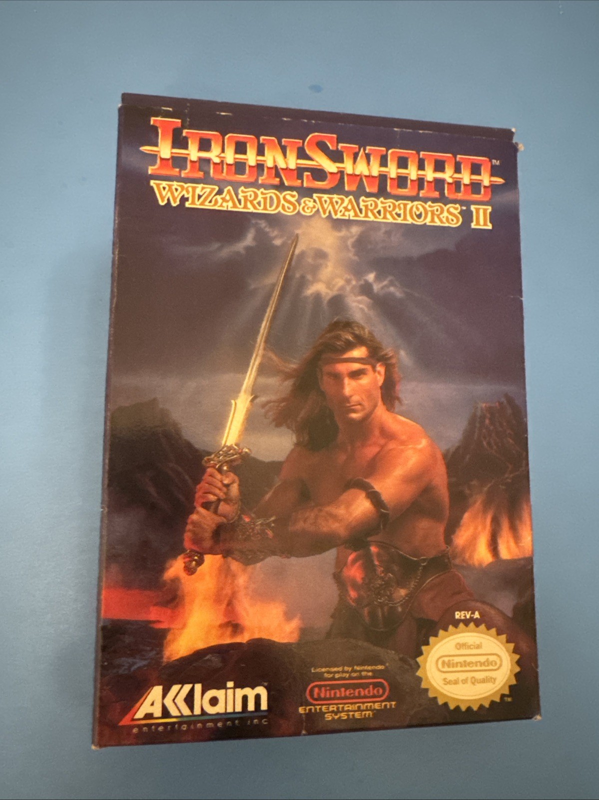 IRONSWORD Wizards & Warriors II Nintendo NES Box Only 100% Authentic