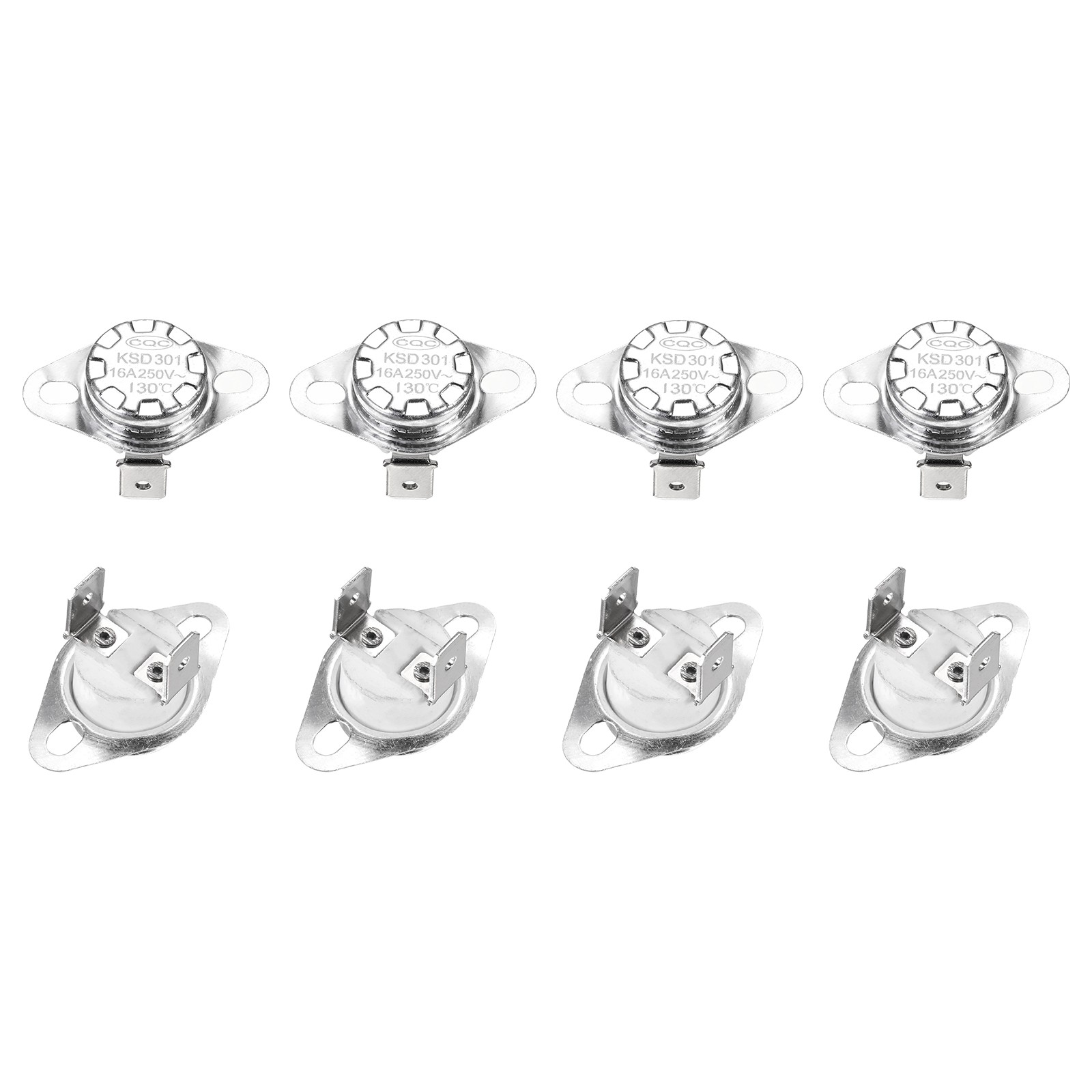 8 x KSD301 Thermostat 130°C/266°F 16A  N.C Temperature Switches