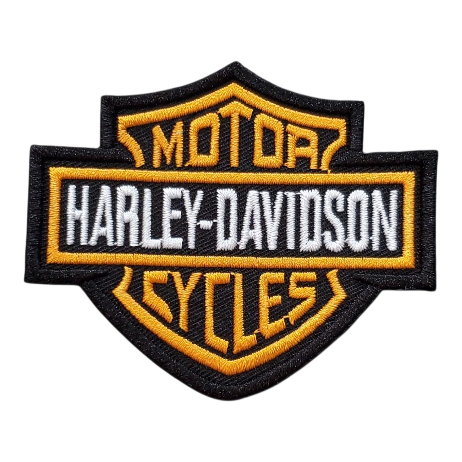 Harley Davidson  Bar & Shield Patch Embroidered sew-on/Iron patch. 3"x2.75"