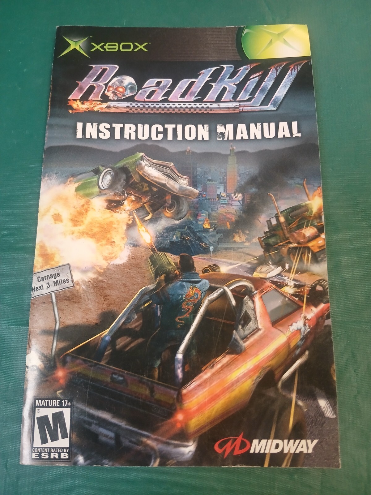 Microsoft Original XBOX: RoadKill MANUAL ONLY