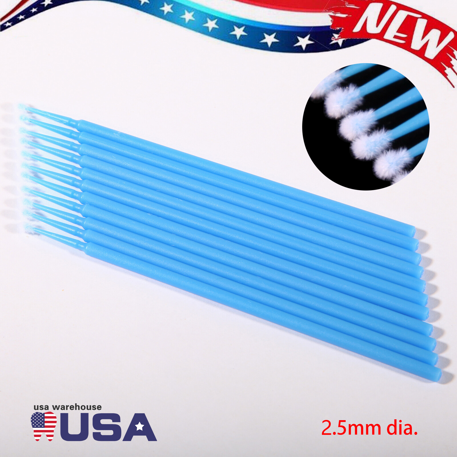 100-1000 Microbrush Micro Brush Applicator Tips (Regular, Fine, Super Fine) ez