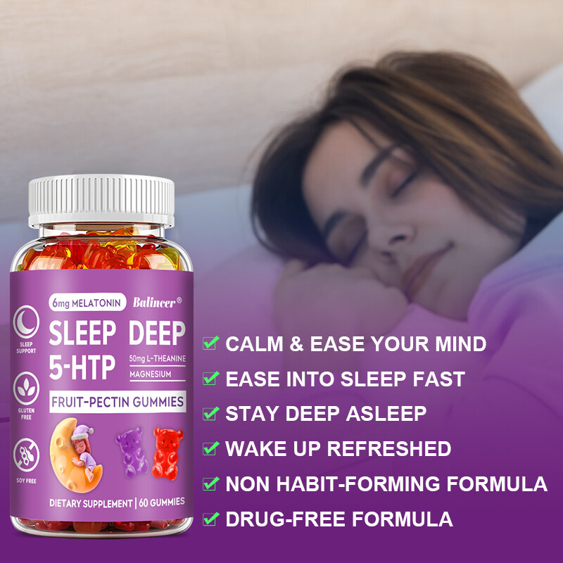 Sleep Support Vitamin Natural Nighttime Powerful Stress Supplement 60 Gummies