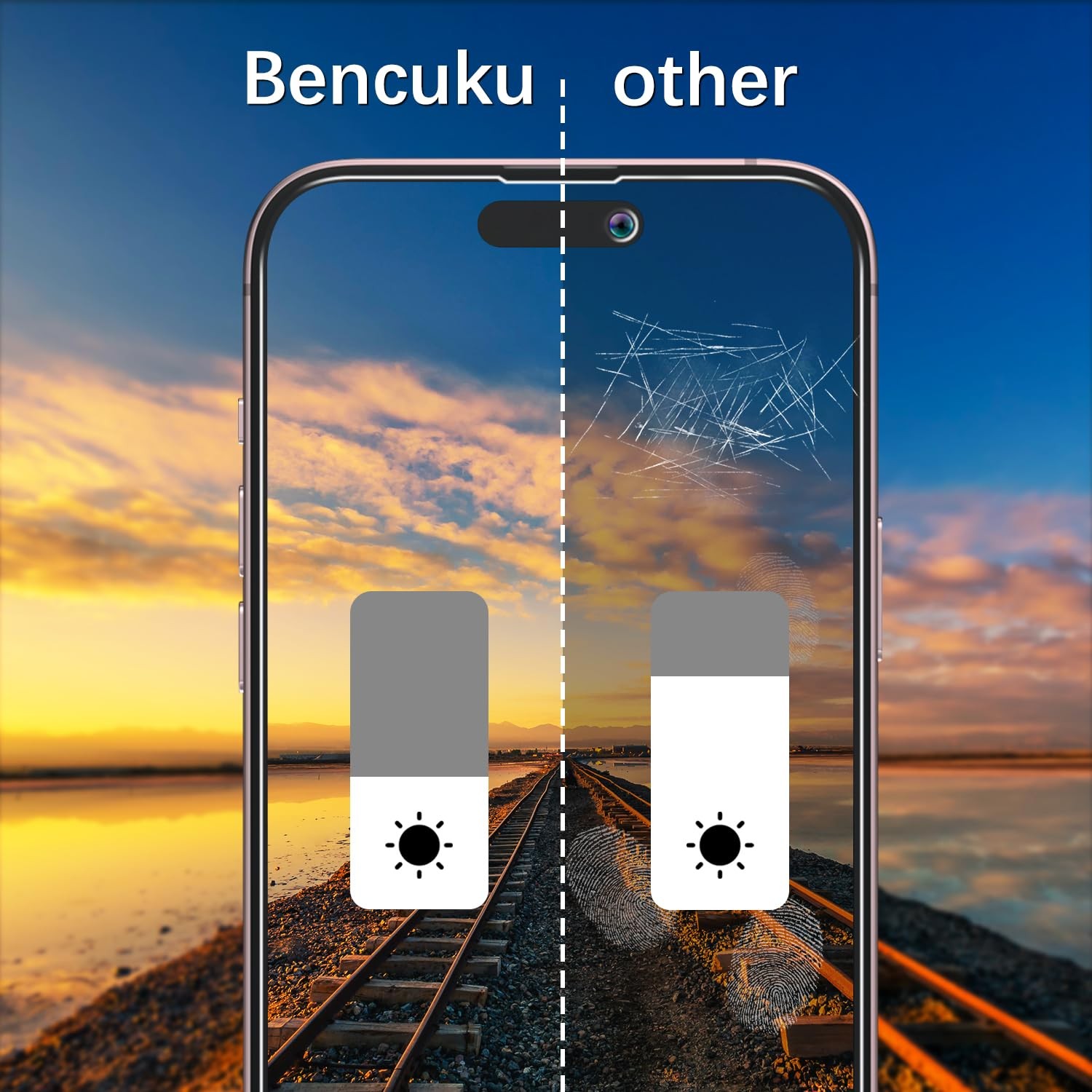 Bencuku (2 Pack) Privacy Screen Protector for iPhone 16 6.1", Black-iPhone 16