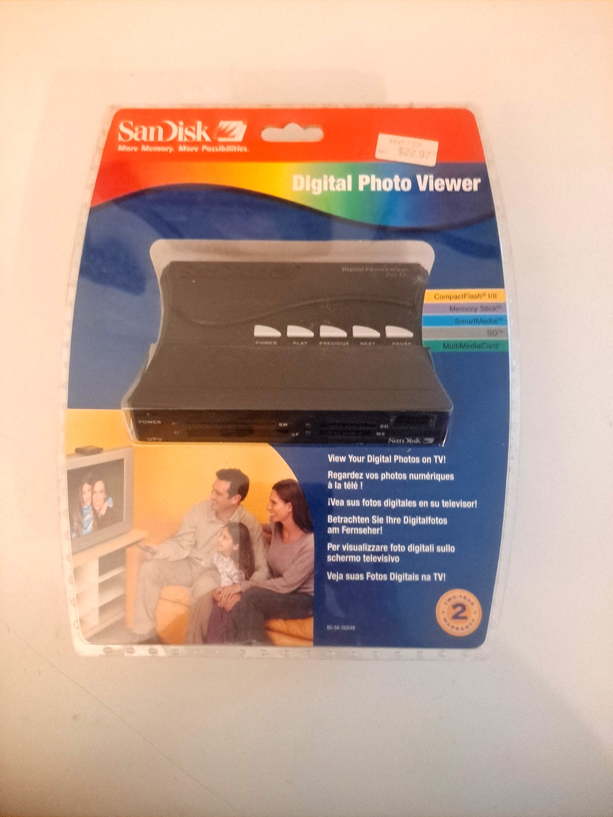 SanDisk Digital Photo Viewer, Model # SDV1-A With Remote New Never Opened