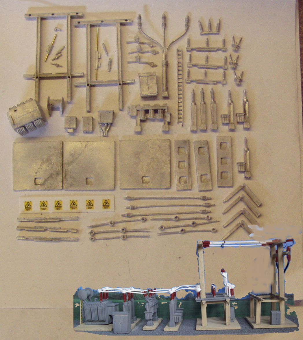 P&D Marsh N Gauge n Scale M7 Electricity Sub-Station kit requires painting