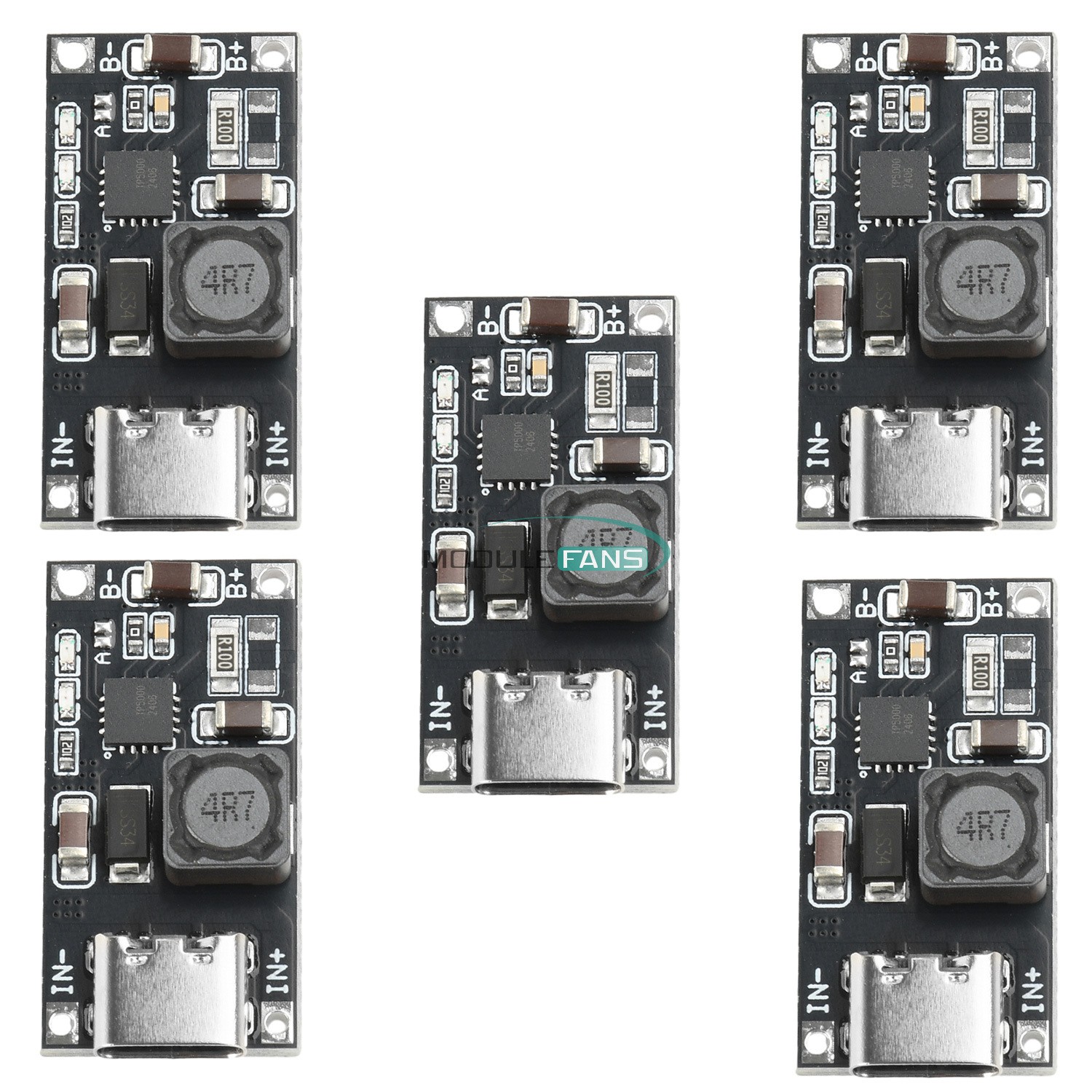 5Pcs Type-C 4.2V/3.6V 1A  Li-ion Battery Charging Board Charger Module TP5000