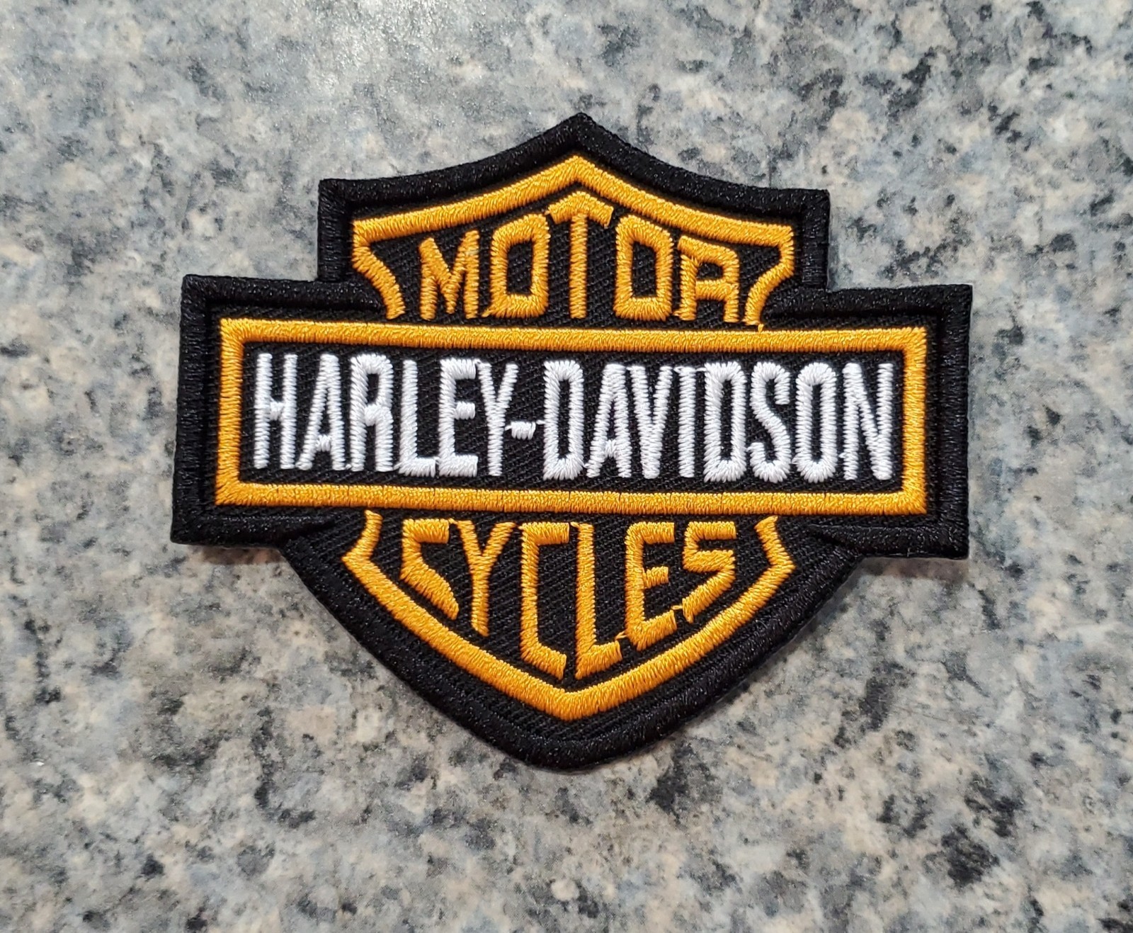 Harley Davidson Bar & Shield Patch Embroidered sew-on/Iron patch. 3"x2.75"