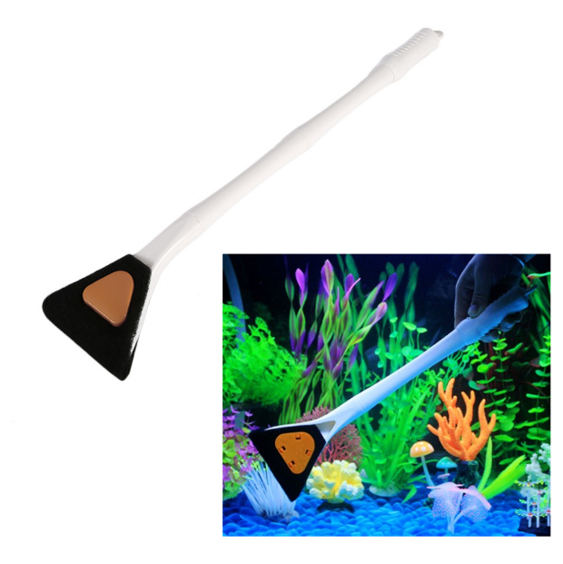 Aquarium cleaning tools extendable algae removing brush long handle brush