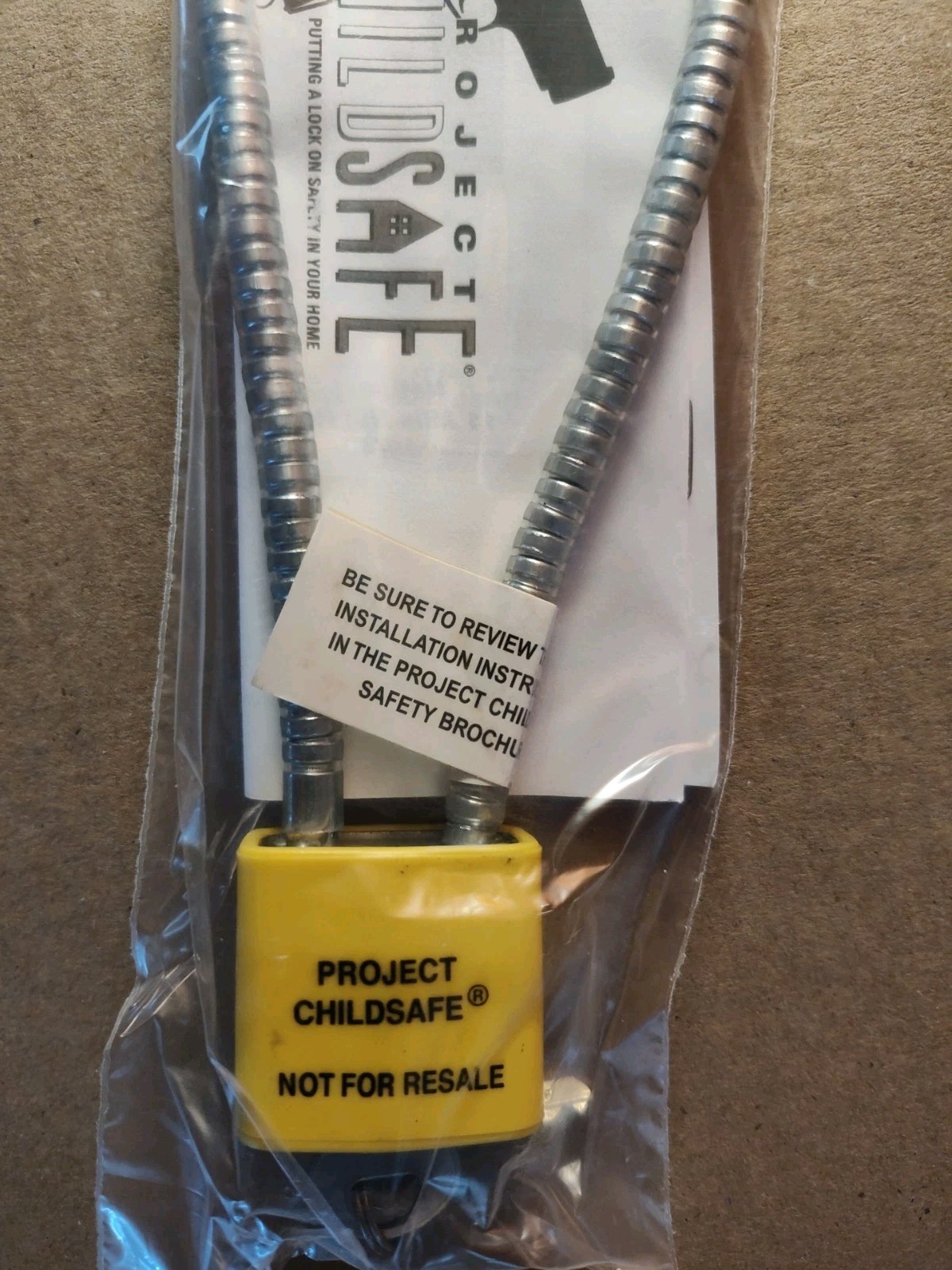 2 Project Child Safe Firearms Guns Weapons Cable Safety Locks Padlocks NIP