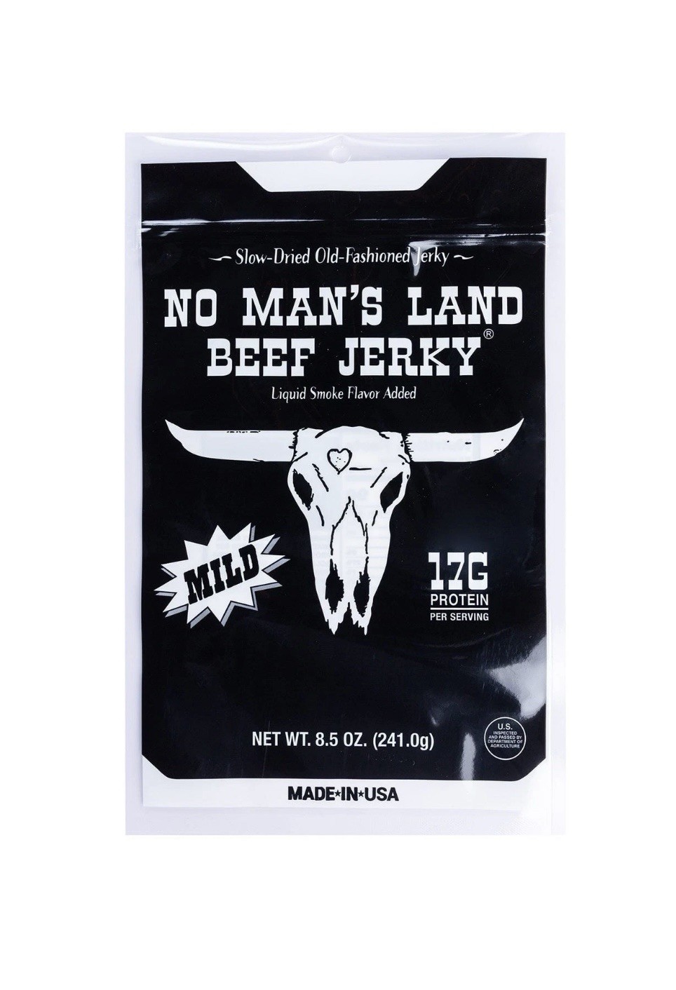 No Man's Land Mild Beef Jerky, 8.5 Ounce