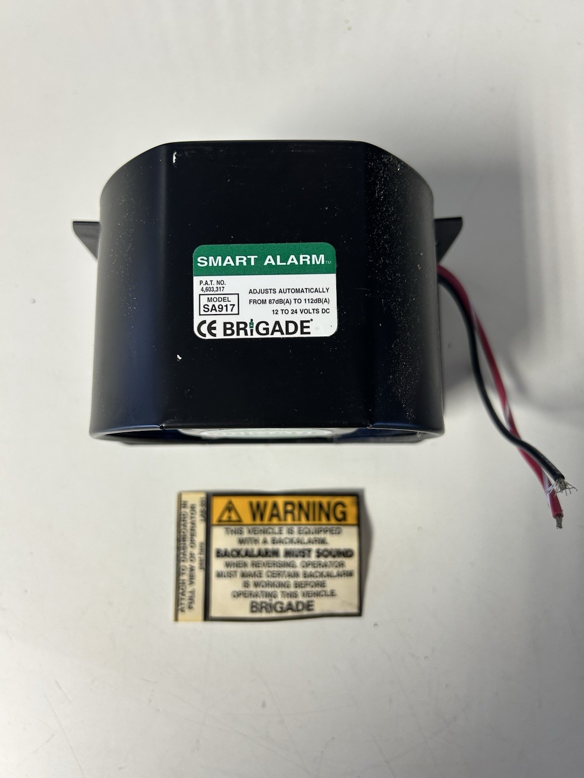 Brigade Back Up Alarm Model SA917 12 - 24 Volt
