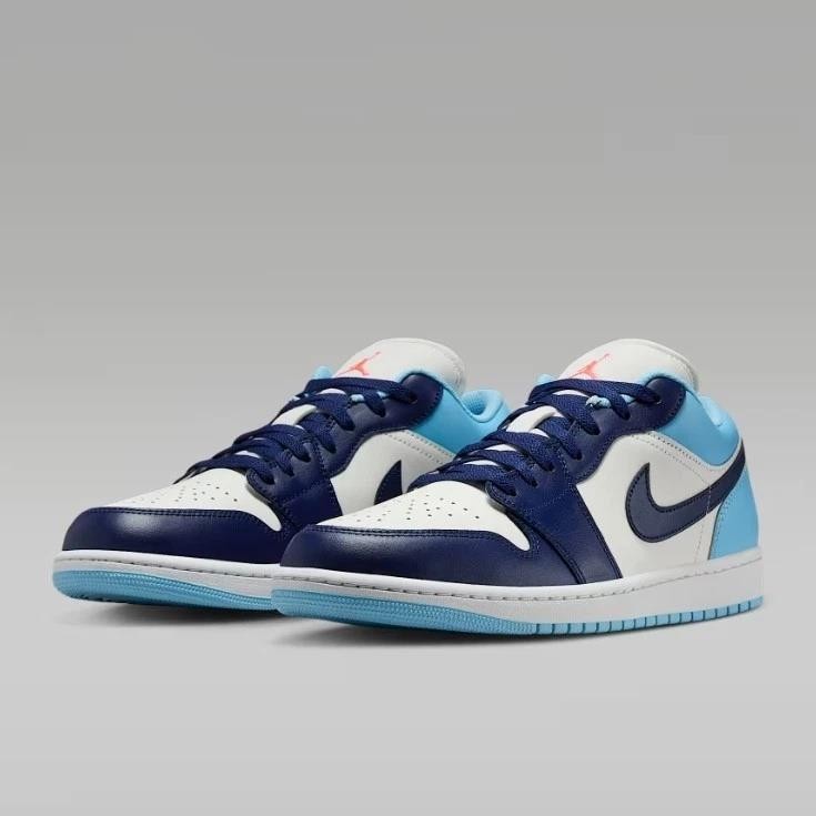 Nike Air Jordan 1 Low Sail Blue Chill Men's 553558-149 New