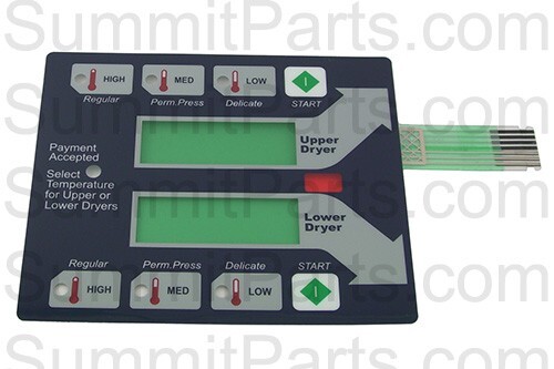 9801-059-006,9801-059-004, BLUE MEMBRANE  TOUCH PAD DEXTER DRYERS 9801-059-005