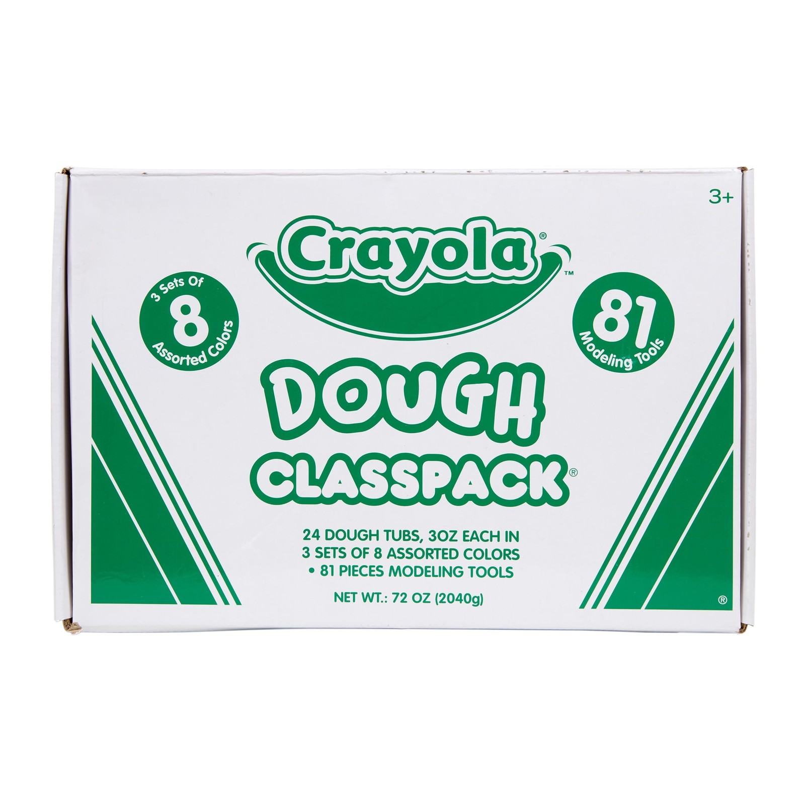 Crayola Assorted Dough Classpack with Tools, 8 Colors, 24 per Carton