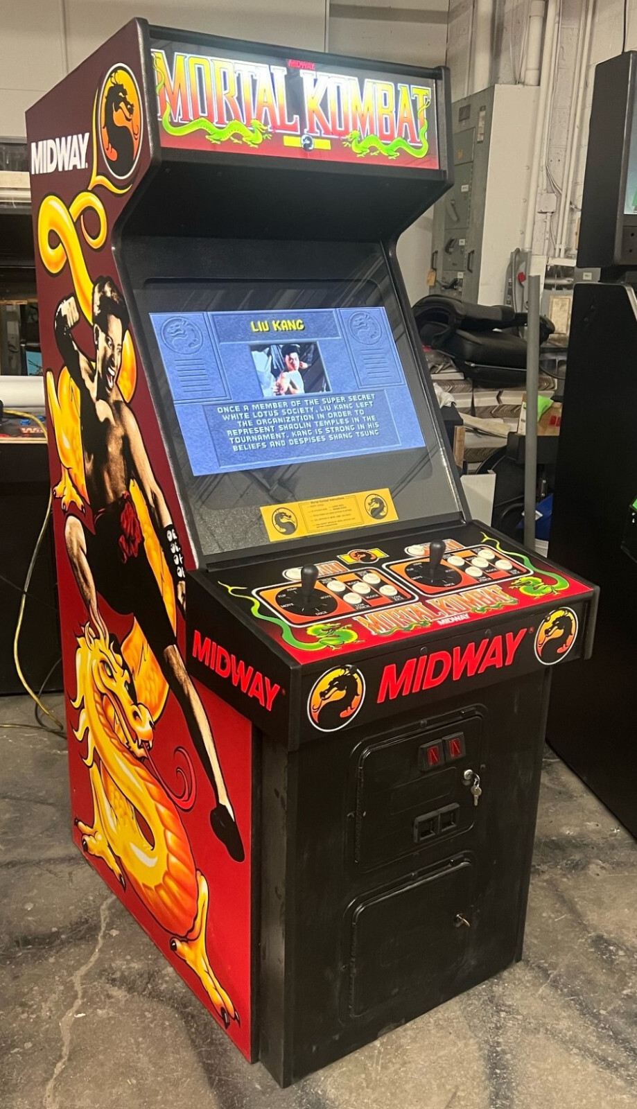 MORTAL KOMBAT ARCADE MACHINE by MIDWAY 1992-Test