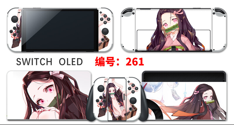 Vinyl Decal Skin Sticker Protector for Nintendo Switch OLED Anime Girl #261