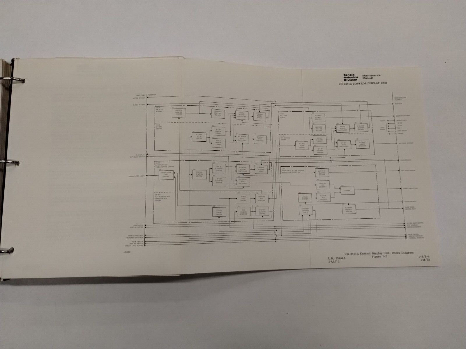 Bendix RNS-3400 Area Navigation System Maintenance Manual July 1973-Original
