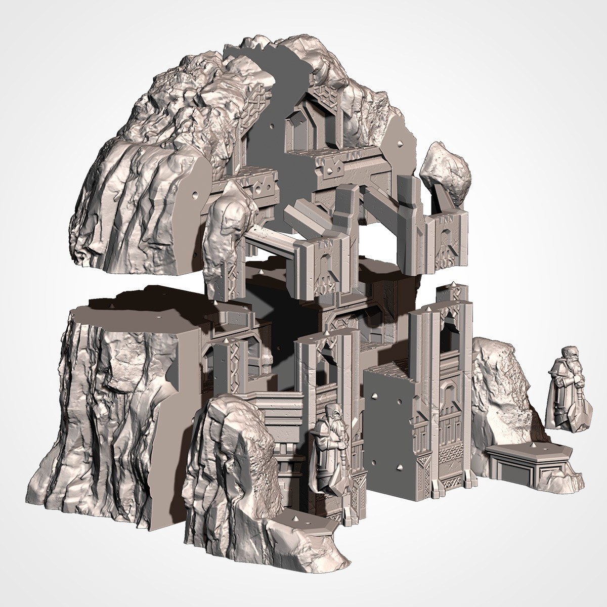 Dwarven Isolate Mountain Terrain for Tabletop wargames