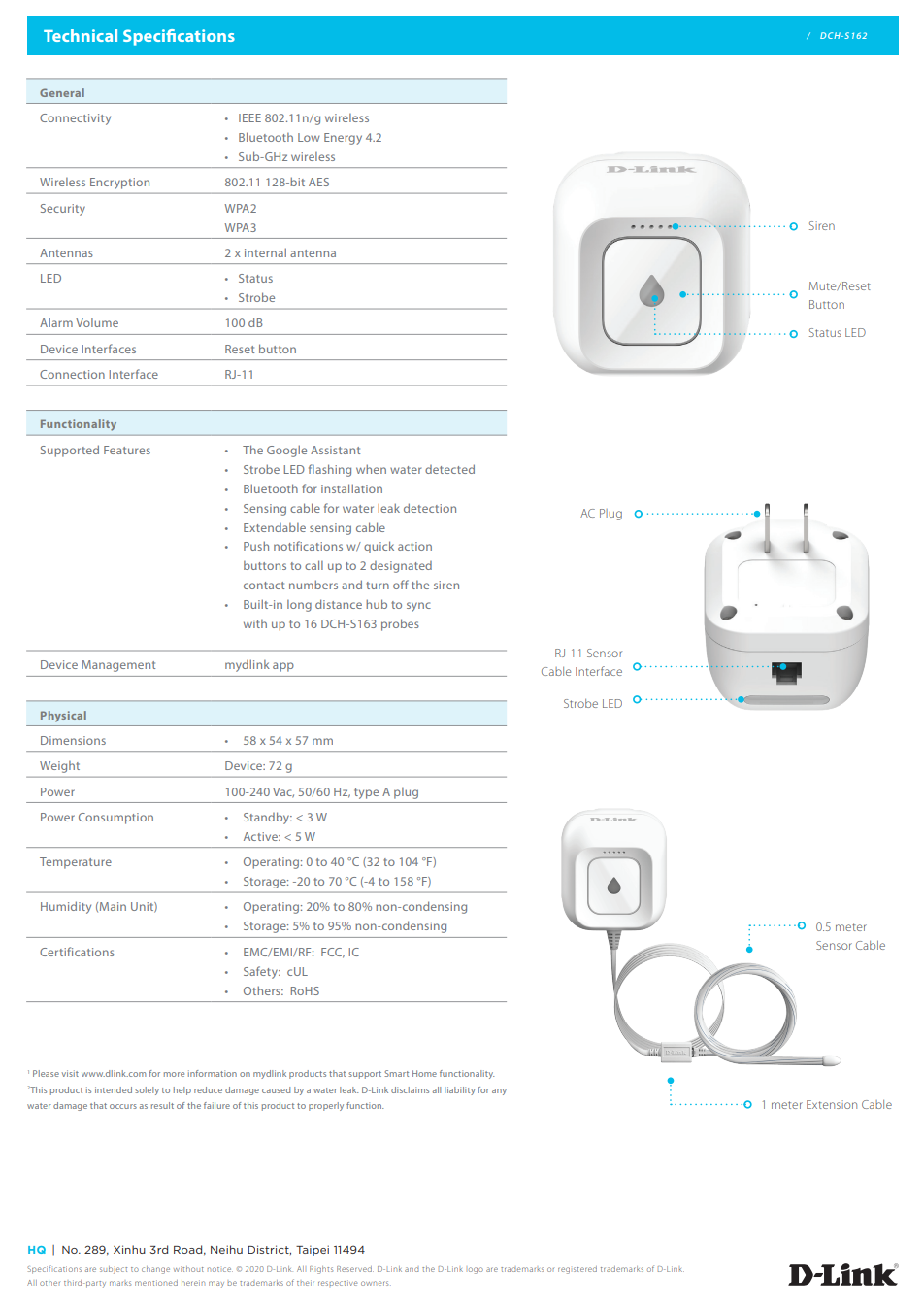 4" WIRELESS D-LINK CLEANOUT PLUG ALARM SENSOR