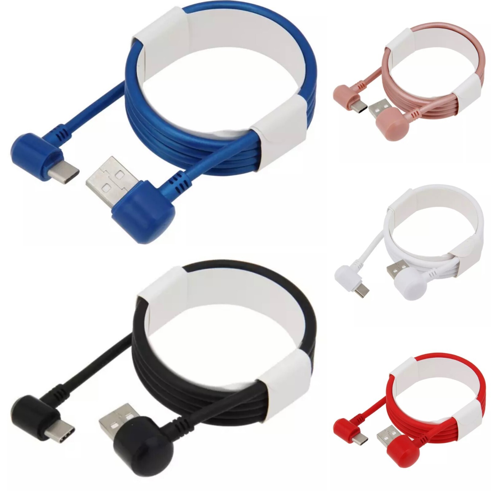3-Pack 90 Degree Angle Type C Fast Charger Cable for iPhone 16 & Type-C Devices