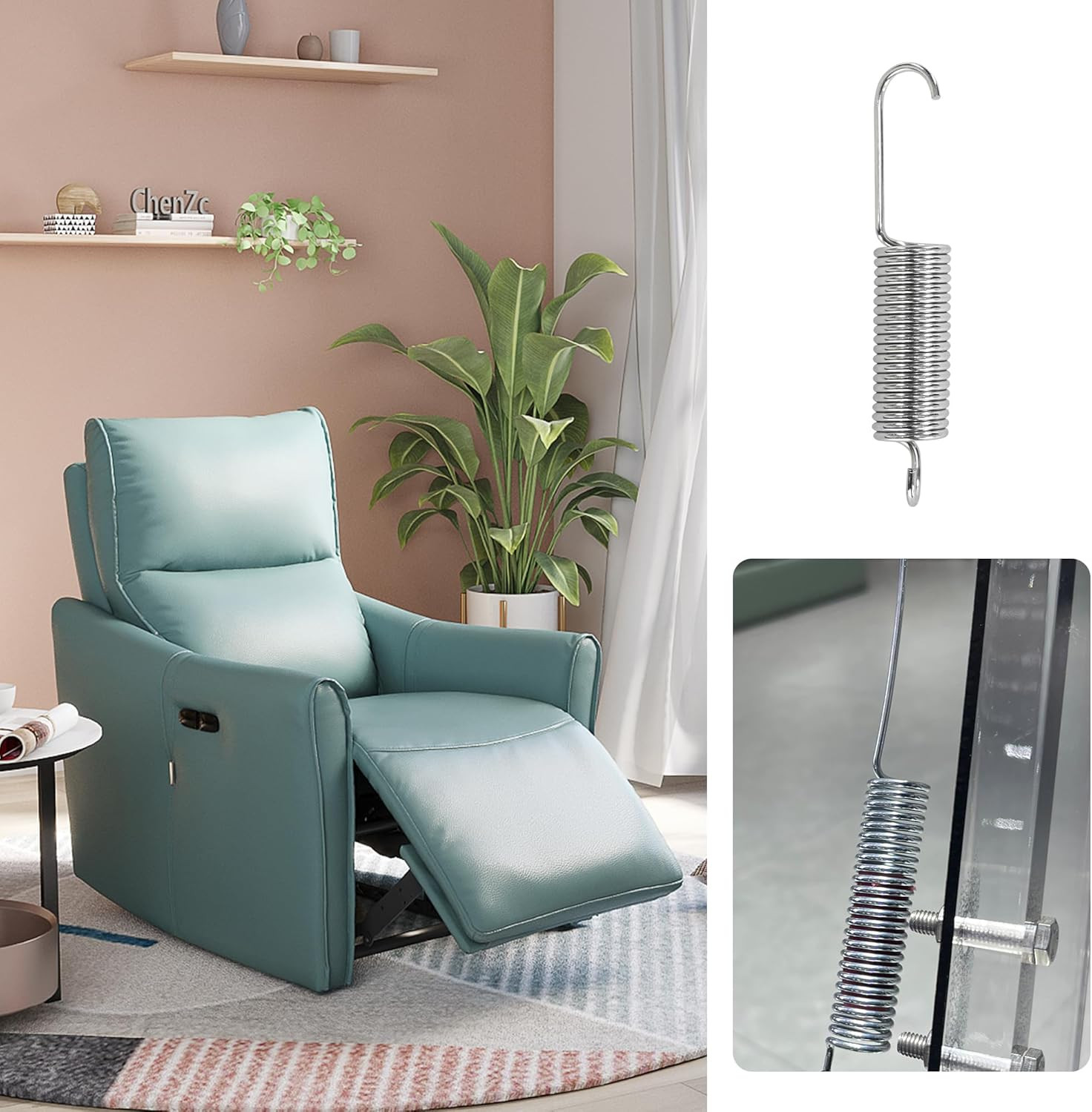 3-1/2 Inch Overall Length Recliner Sofa Chair Mechanism Tension Springs Replacem